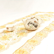 Cheap fancy fabric gold wedding table runner wholesale